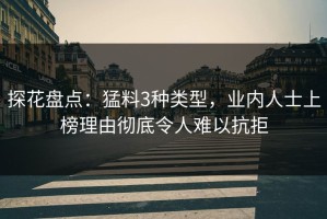 探花盘点：猛料3种类型，业内人士上榜理由彻底令人难以抗拒