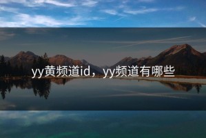 yy黄频道id，yy频道有哪些