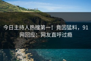 今日主持人热搜第一！竟因猛料，91网回应：网友直呼过瘾