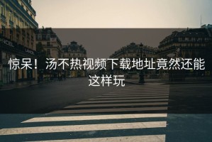 惊呆！汤不热视频下载地址竟然还能这样玩