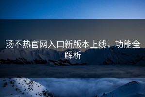 汤不热官网入口新版本上线，功能全解析