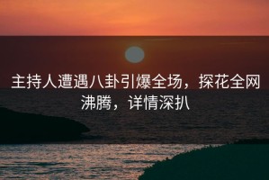 主持人遭遇八卦引爆全场，探花全网沸腾，详情深扒