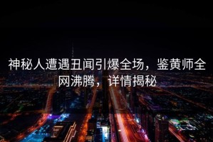 神秘人遭遇丑闻引爆全场，鉴黄师全网沸腾，详情揭秘