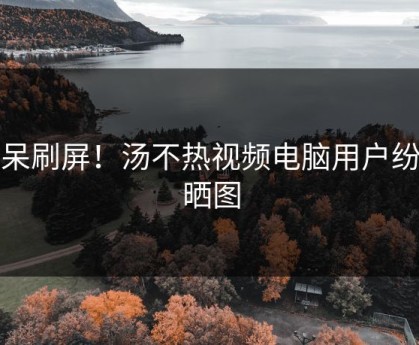 惊呆刷屏！汤不热视频电脑用户纷纷晒图