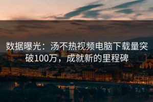 数据曝光：汤不热视频电脑下载量突破100万，成就新的里程碑
