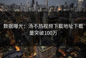 数据曝光：汤不热视频下载地址下载量突破100万
