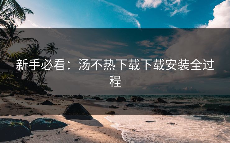新手必看：汤不热下载下载安装全过程