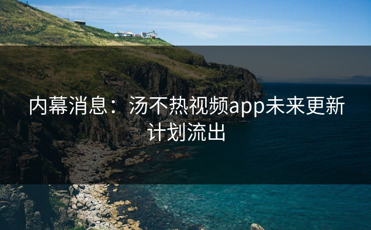 内幕消息：汤不热视频app未来更新计划流出